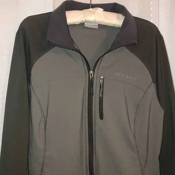 Columbia L Camo Green Sage Combo Full Zip Jacket - Picture 3 of 12